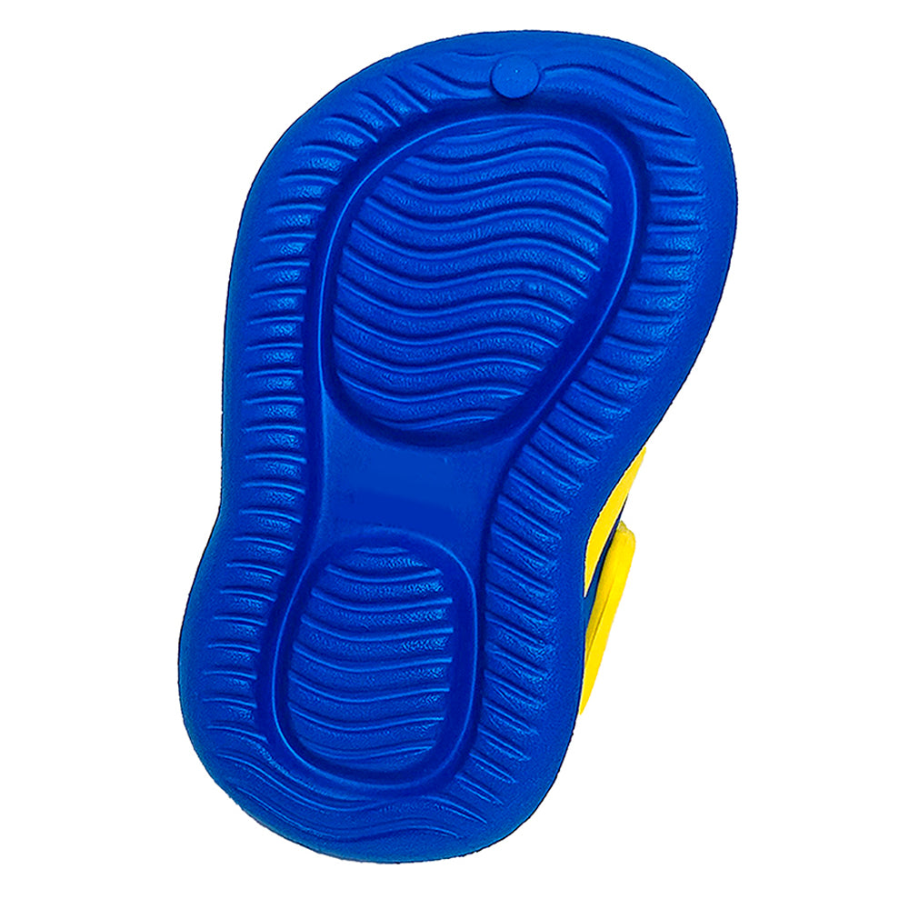 Little Surpise Box Blue & Yellow Spinning Rocket Slip On Clogs, Summer/Monsoon All Season Footwear For Toddlers & Kids