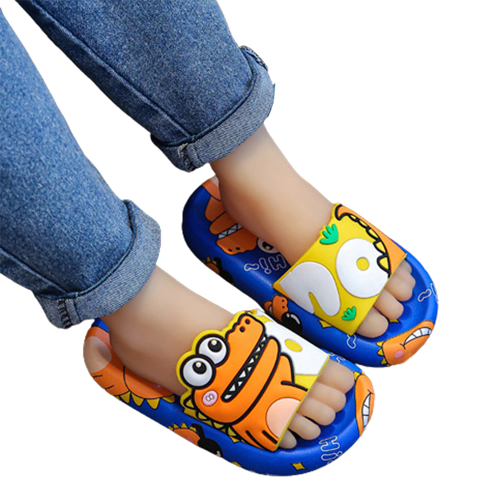 Little Surprise Box Dino Blue & Yellow Slip On Clogs ,Summer/Monsoon/ Beach Footwear For Toddlers And Kids, Unisex