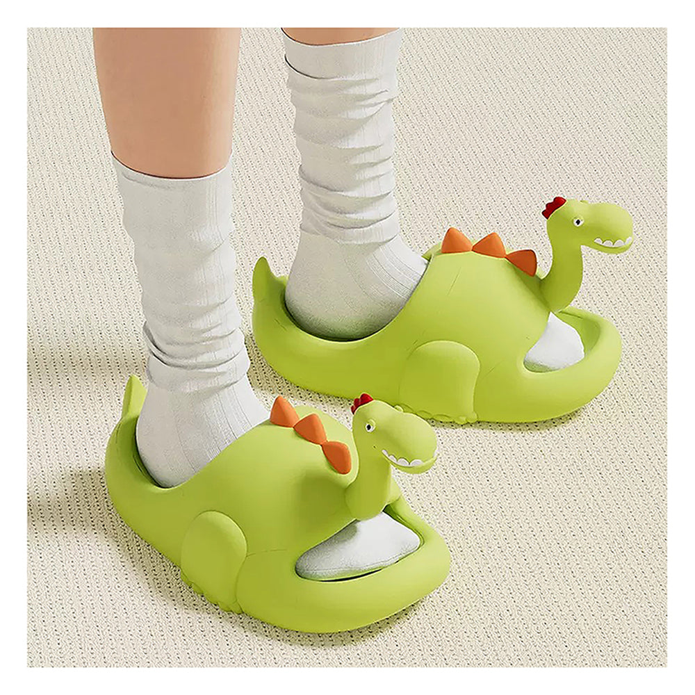 Little Surpise Box Fluoroscent 3D Long Neck Dino Slip On Clogs, Summer/Monsoon All Season Footwear For Toddlers & Kids.