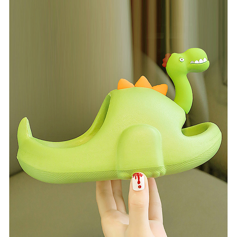 Little Surpise Box Fluoroscent 3D Long Neck Dino Slip On Clogs, Summer/Monsoon All Season Footwear For Toddlers & Kids.