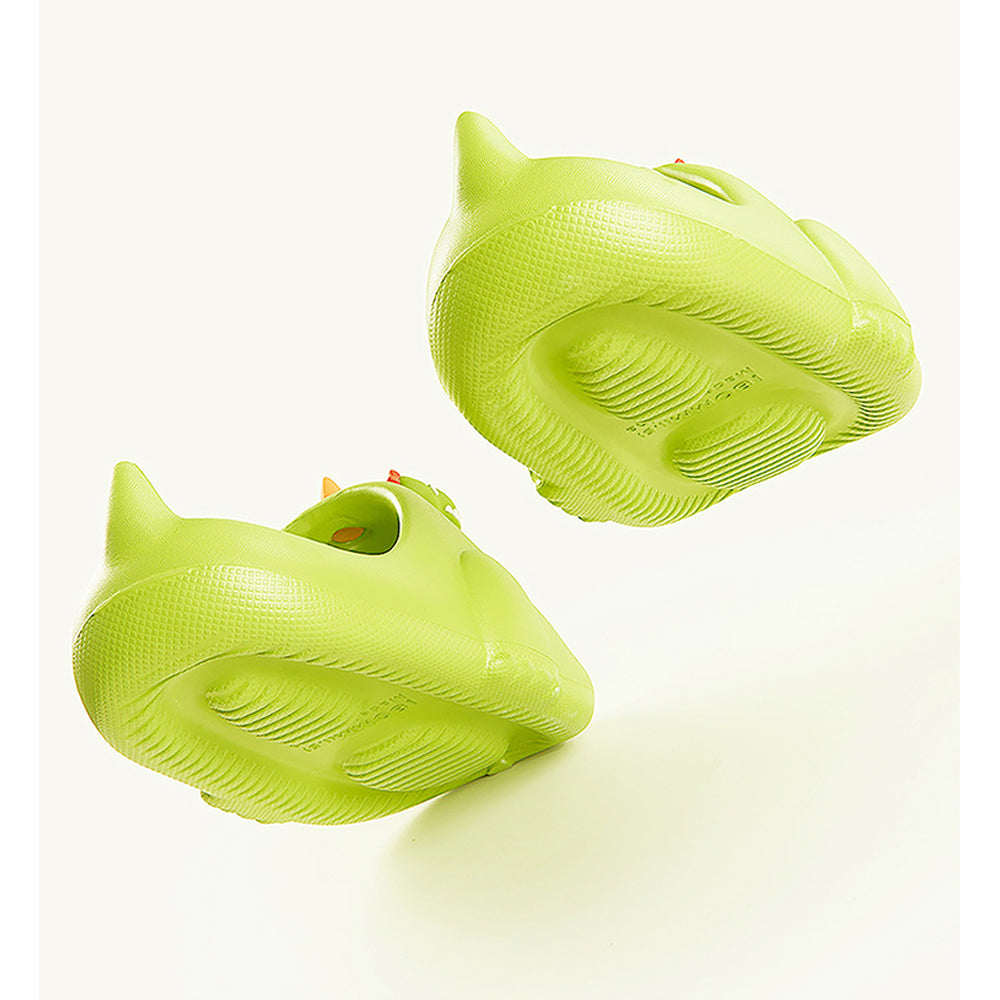 Little Surpise Box Fluoroscent 3D Long Neck Dino Slip On Clogs, Summer/Monsoon All Season Footwear For Toddlers & Kids.