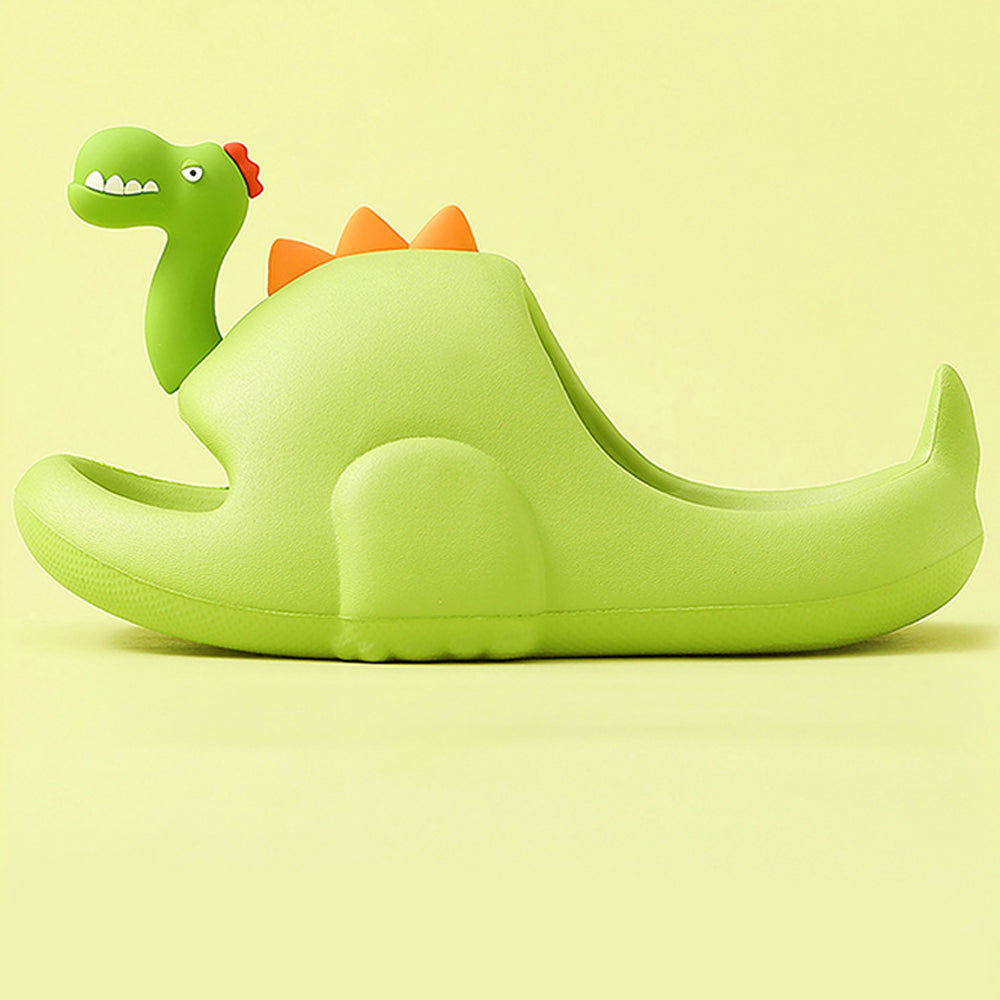 Little Surpise Box Fluoroscent 3D Long Neck Dino Slip On Clogs, Summer/Monsoon All Season Footwear For Toddlers & Kids.