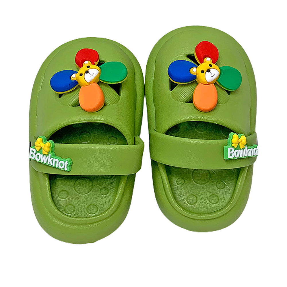 Little Surpise Box Green Pinwheel Slip On Clogs, Summer/Monsoon All Season Footwear For Toddlers & Kids.