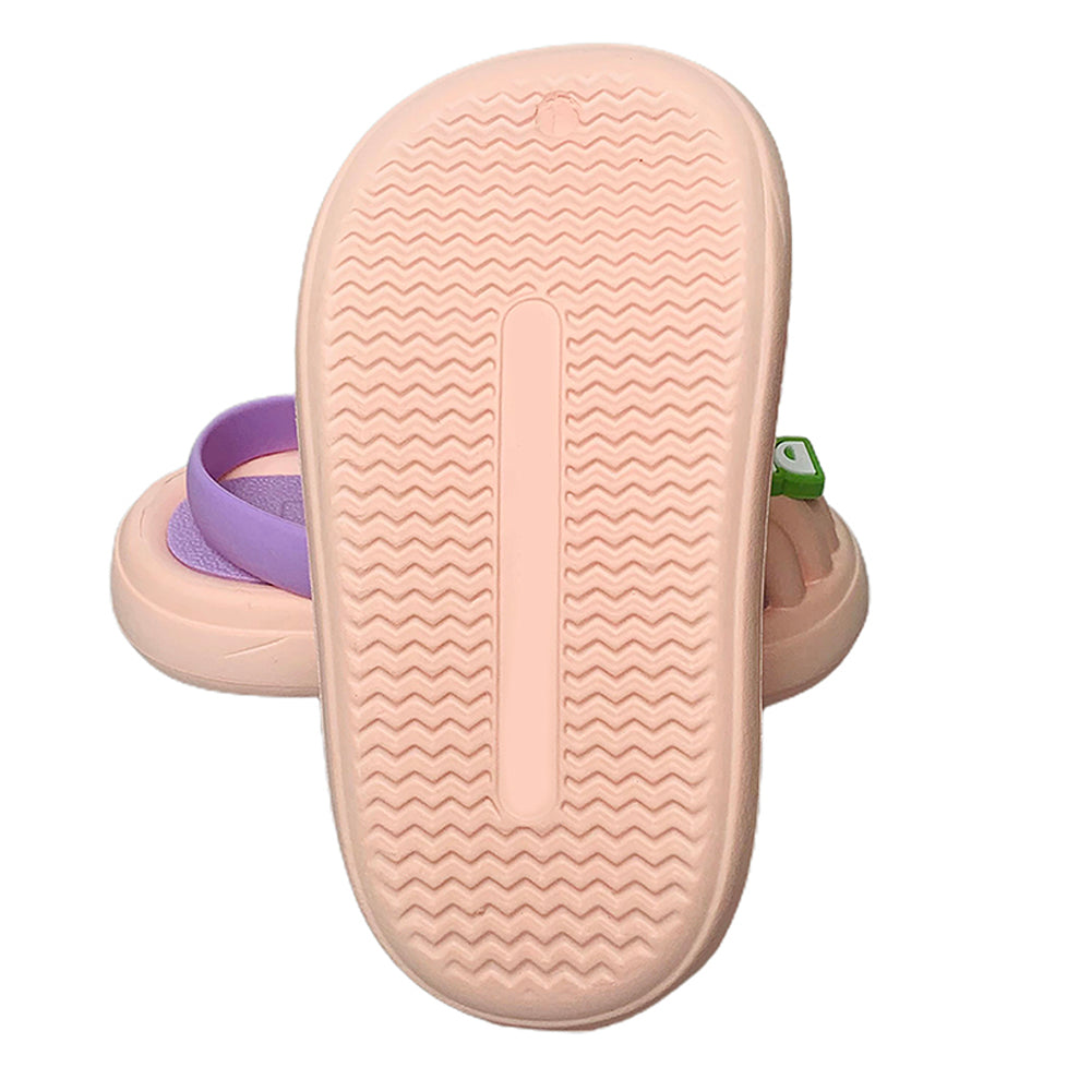 Little Surpise Box Pink Smilie Dino Slip On Clogs, Summer/Monsoon All Season Footwear For Toddlers & Kids.