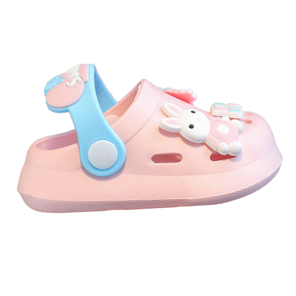 Little Surprise Box Pink & Blue Bunny Rabbit, Slip On Clogs ,Summer/Monsoon/ Beach Footwear For Toddlers And Kids, Unisex.