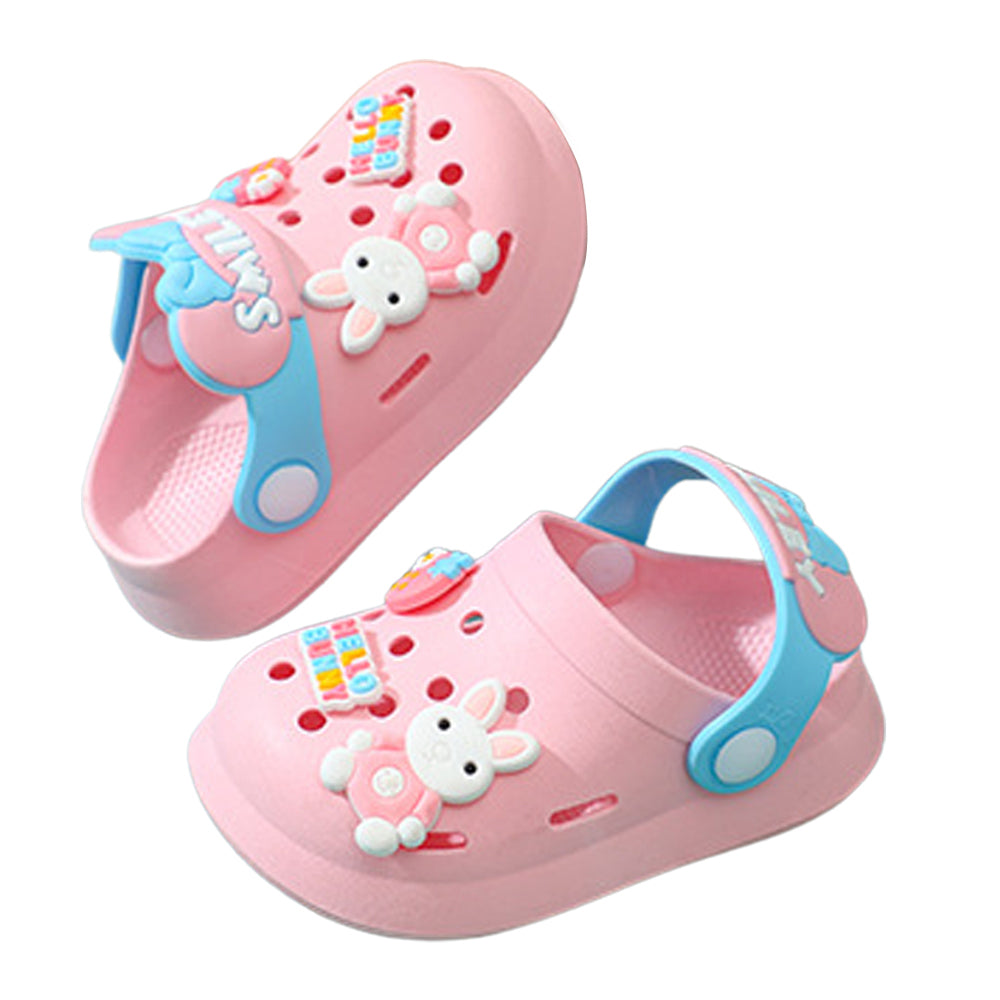 Little Surprise Box Pink & Blue Bunny Rabbit, Slip On Clogs ,Summer/Monsoon/ Beach Footwear For Toddlers And Kids, Unisex.