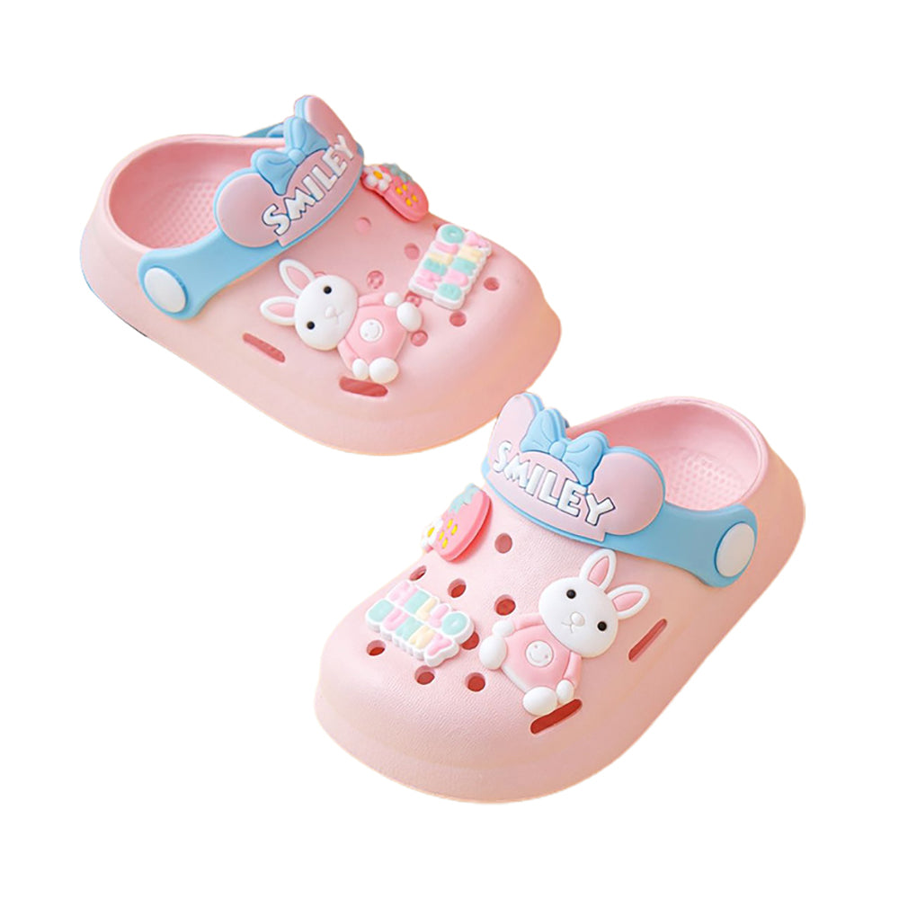 Little Surprise Box Pink & Blue Bunny Rabbit, Slip On Clogs ,Summer/Monsoon/ Beach Footwear For Toddlers And Kids, Unisex.