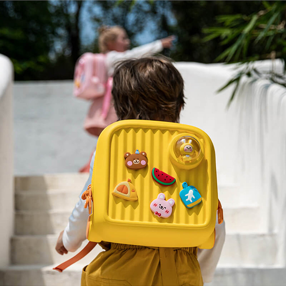 Little Surprise Box Marigold Yellow Globe Movable Trinkets Fashion Backpack