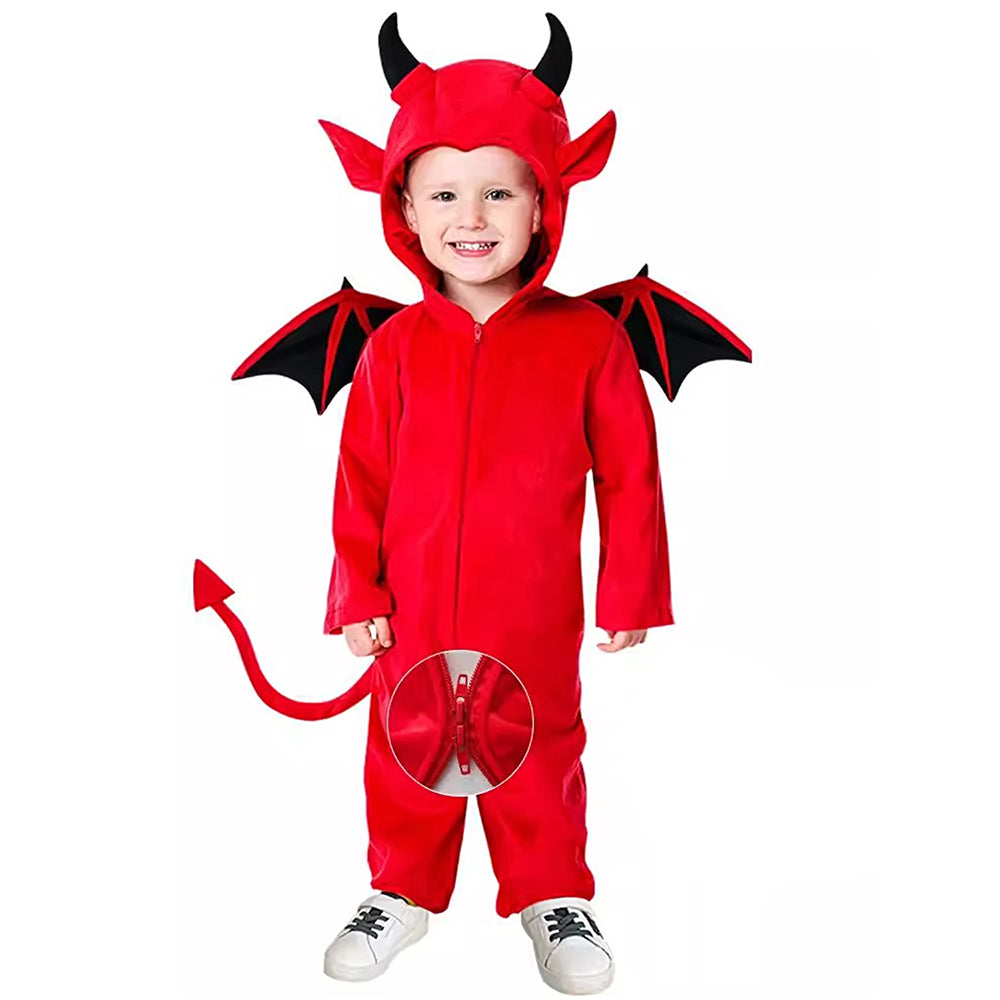 Little Surprise Box, Black Red Devil, Kids Halloween Costume Fancy Dress Up