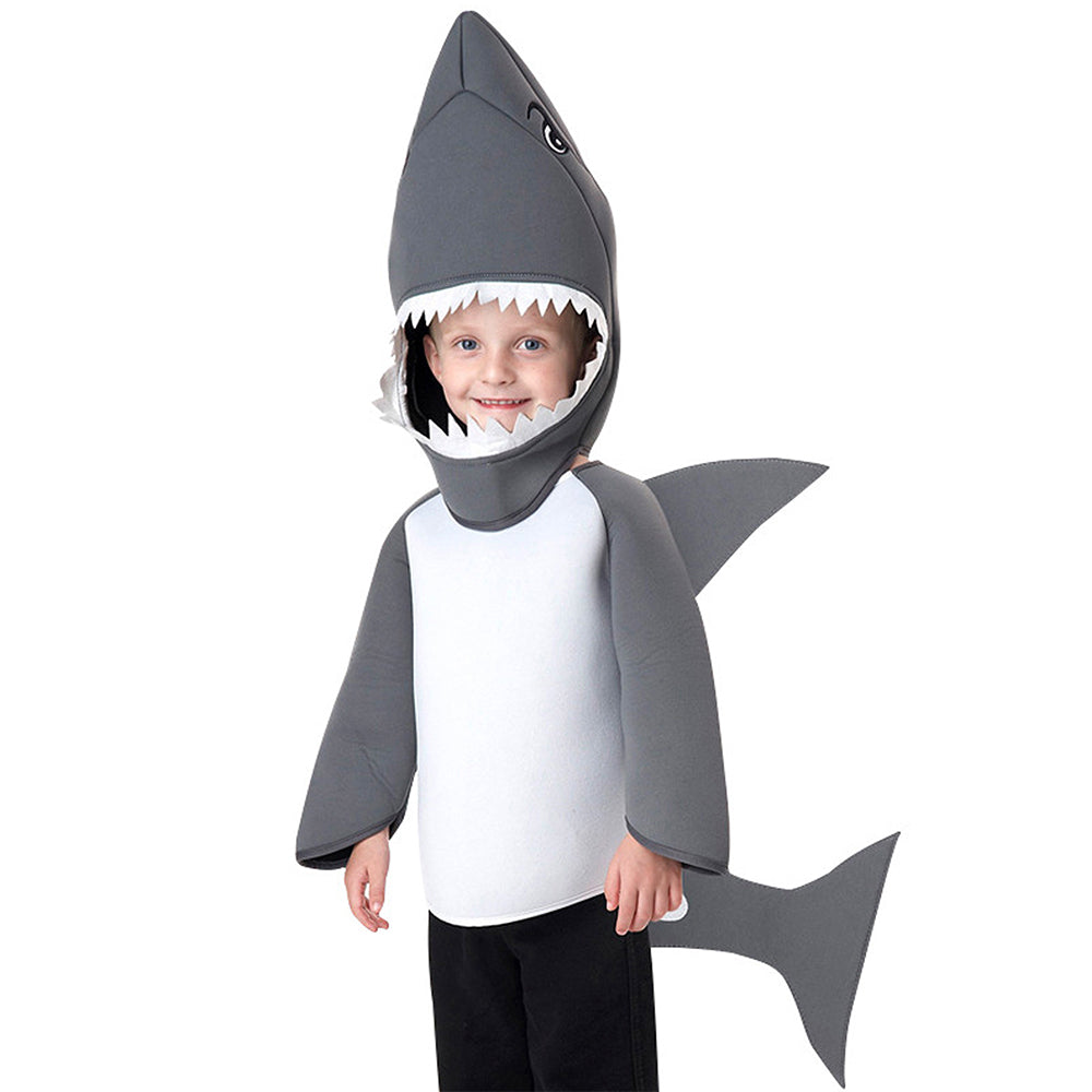 Little Surprise Box,  Grey Baby Shark , Kids Halloween Costume Fancy Dress Up
