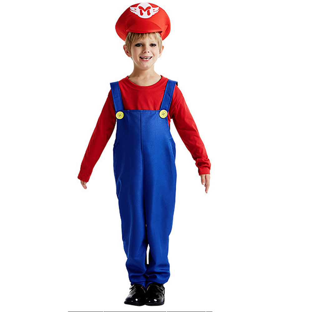 Little Surprise Box, Junior Super Brothers, Plumber Kids Halloween Costume Fancy Dress Up