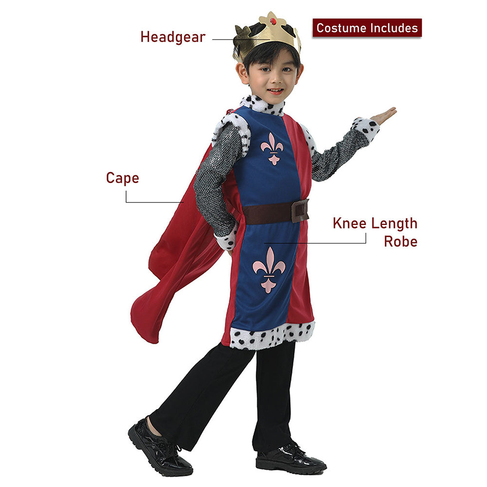 Little Surprise Box,Medieval King costume,Kids Halloween Costume Fancy Dress Up