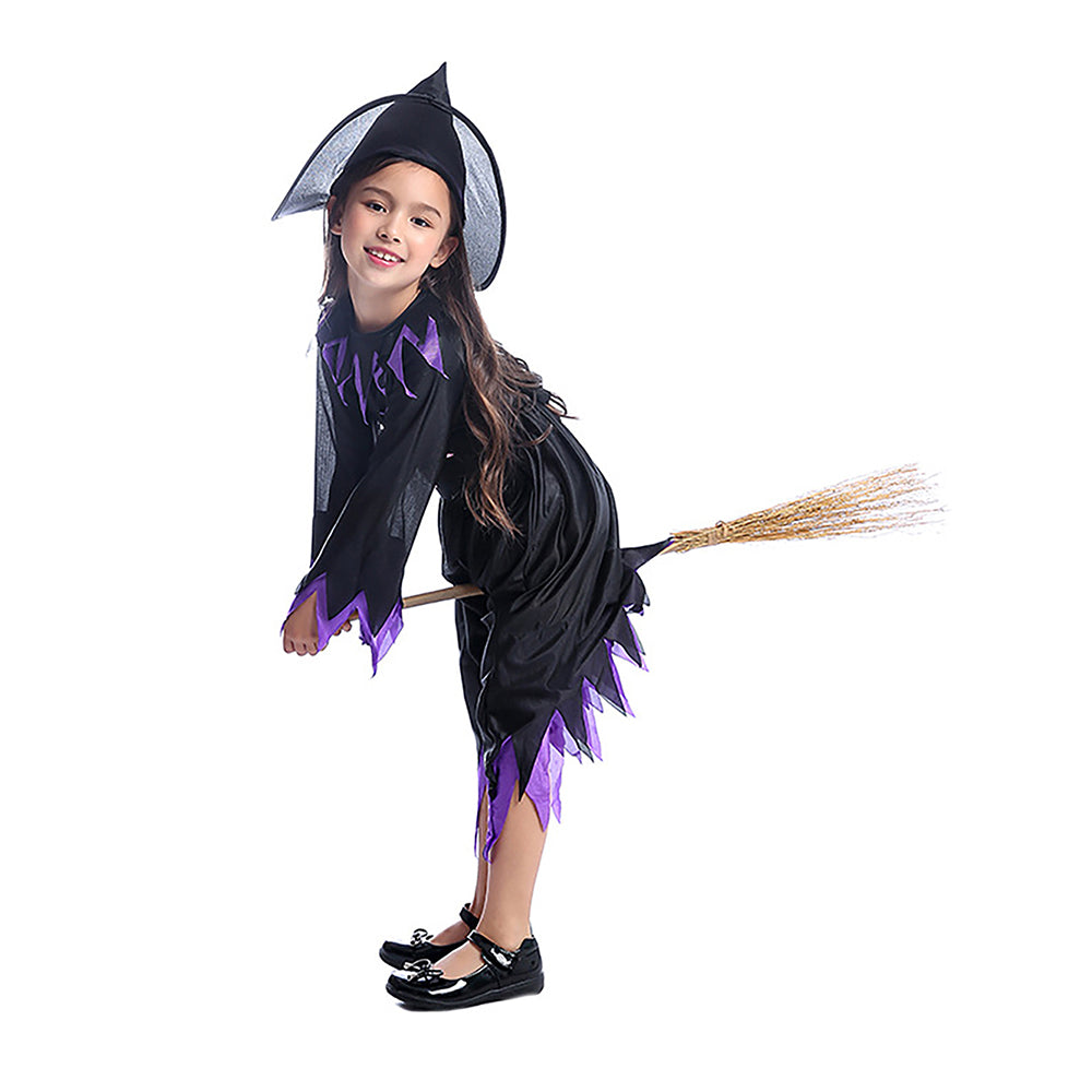 Little Surprise Box Purple Bat Witch Kids Halloween Costume Dress Up