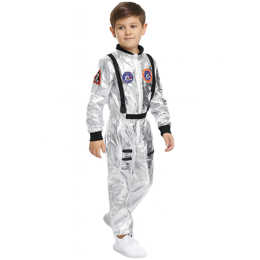 Little Surprise Box, Shiny Silver Astronaut, Halloween Costume Fancy Dress Up