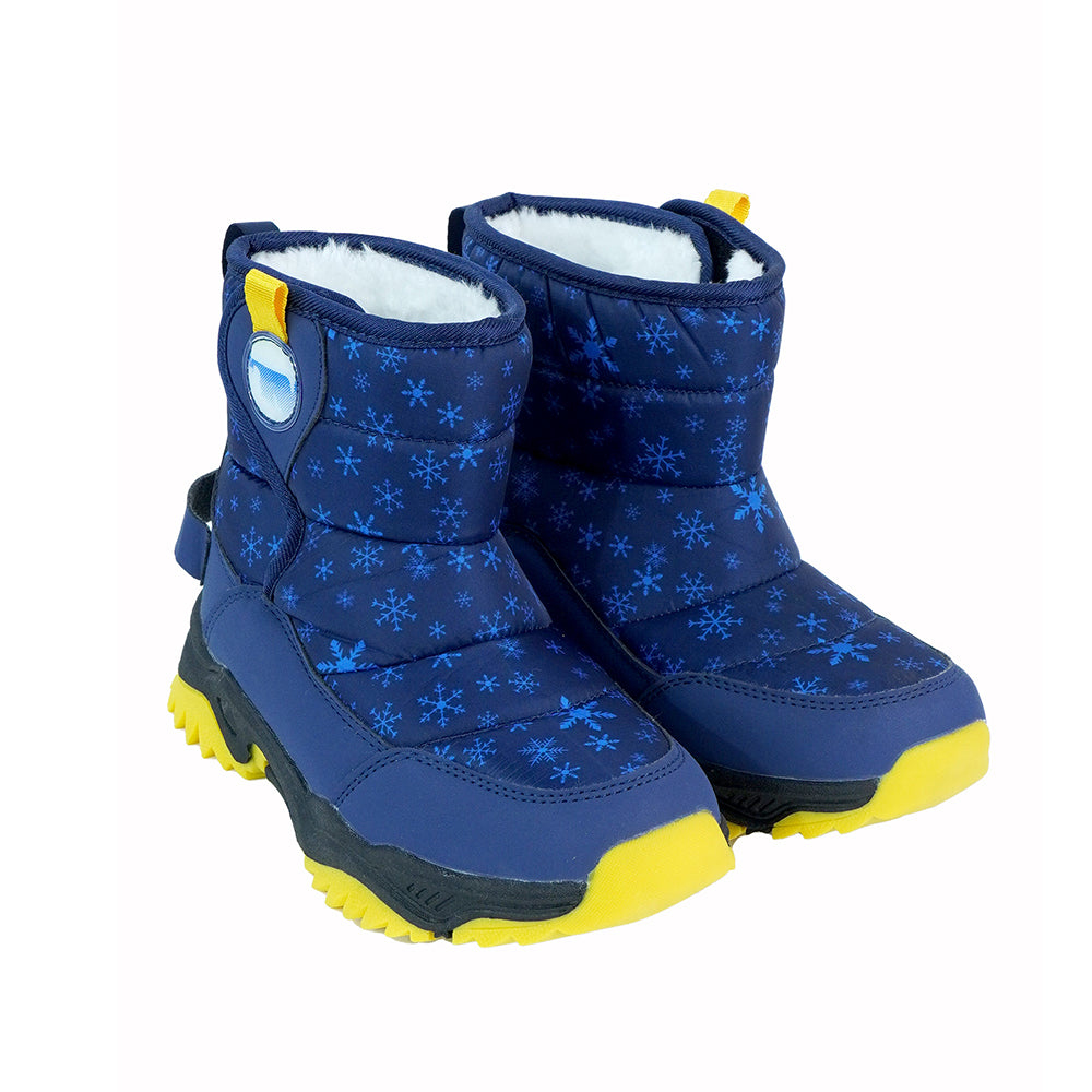 Little Surprise Box, Blue Snowflake Waterproof Winter Snow Boots For Kids For Minus Degree Temperature