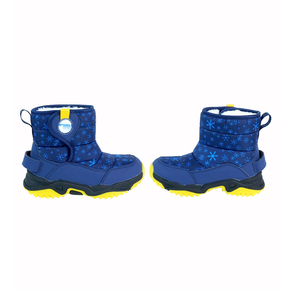 Little Surprise Box, Blue Snowflake Waterproof Winter Snow Boots For Kids For Minus Degree Temperature