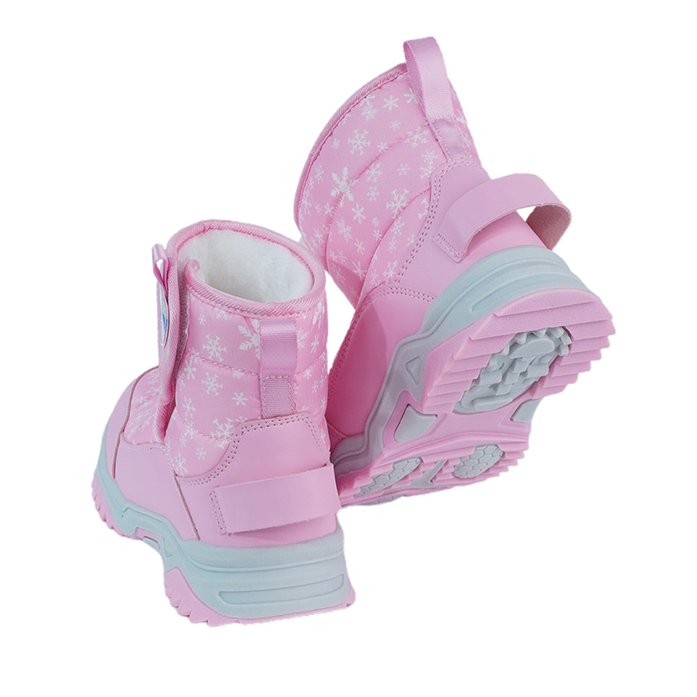 Little Surprise Box, Pink Snowflake Waterproof Winter Snow Boots for Kids for Minus Degree Temperature