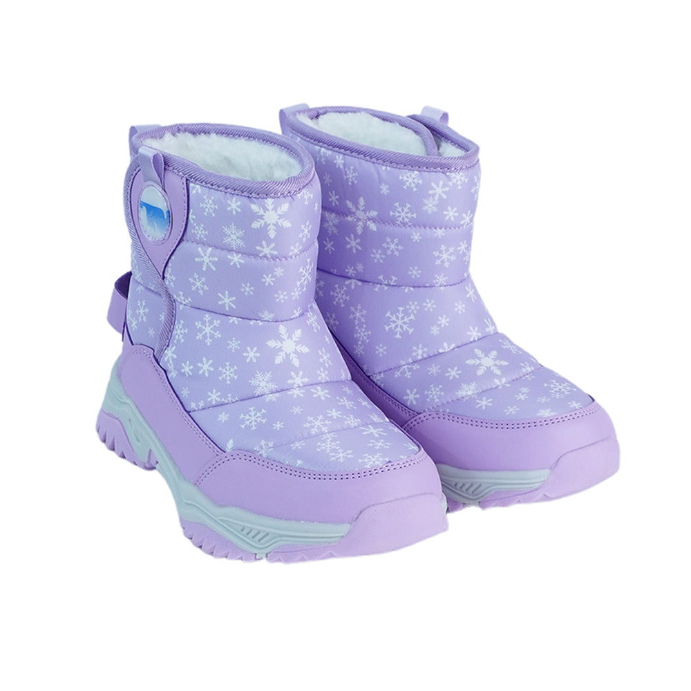 Little Surprise Box, Purple Snowflake Waterproof Winter Snow Boots for Kids for Minus Degree Temperature