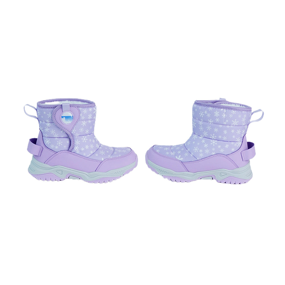 Little Surprise Box, Purple Snowflake Waterproof Winter Snow Boots for Kids for Minus Degree Temperature