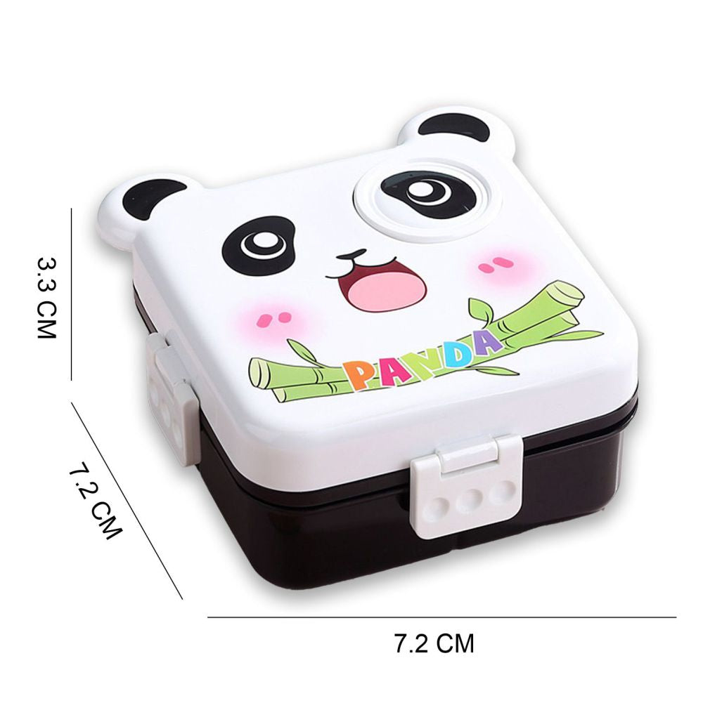 Black Panda 2 decker Lunch Box for Kids