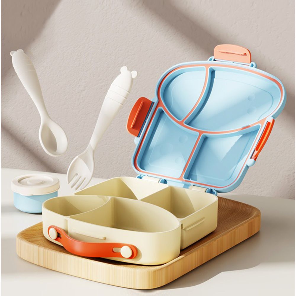 Blue Bread slice Fun themed Kids Lunch Box/ Tiffin