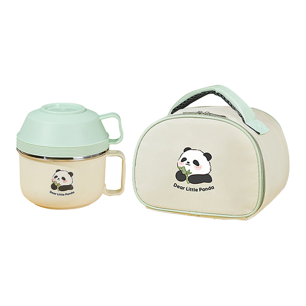 Little Surprise Box Happy Panda ,Dual Handle Soup and Noodles Lunch Box with matching Cover