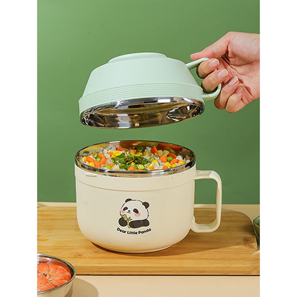 Little Surprise Box Happy Panda ,Dual Handle Soup and Noodles Lunch Box with matching Cover