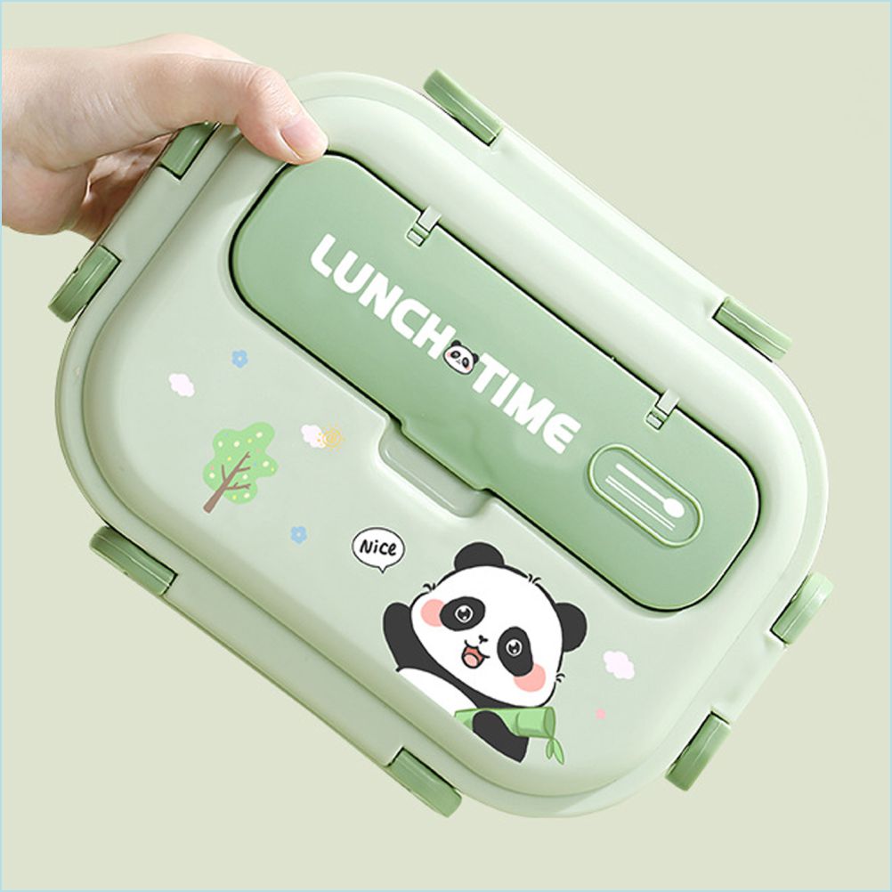 Mint Panda Lunch Time 2 pcs Stainless Steel Kids Lunch Box with matching Lunch Bag