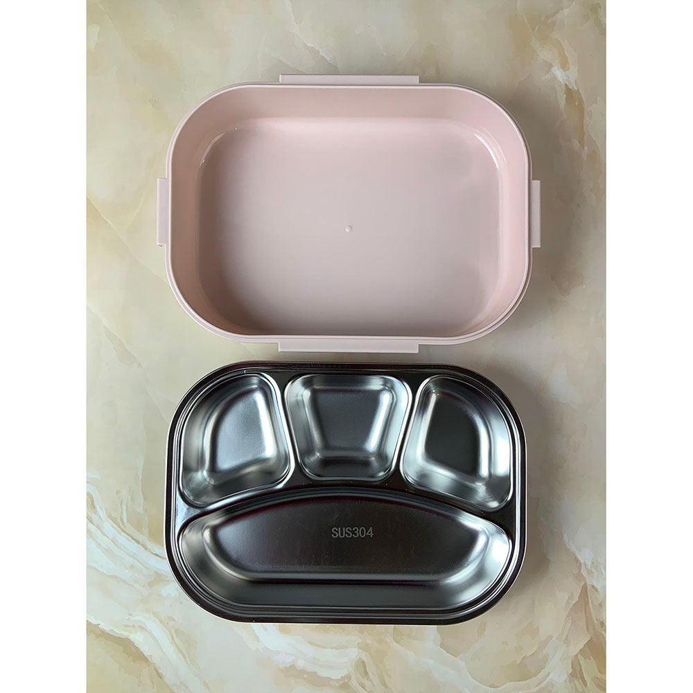 Little Surprise Box Pink Icecream Drip Big Size Stainless Steel Lunch Box  for Kids & Adults, 1300ml