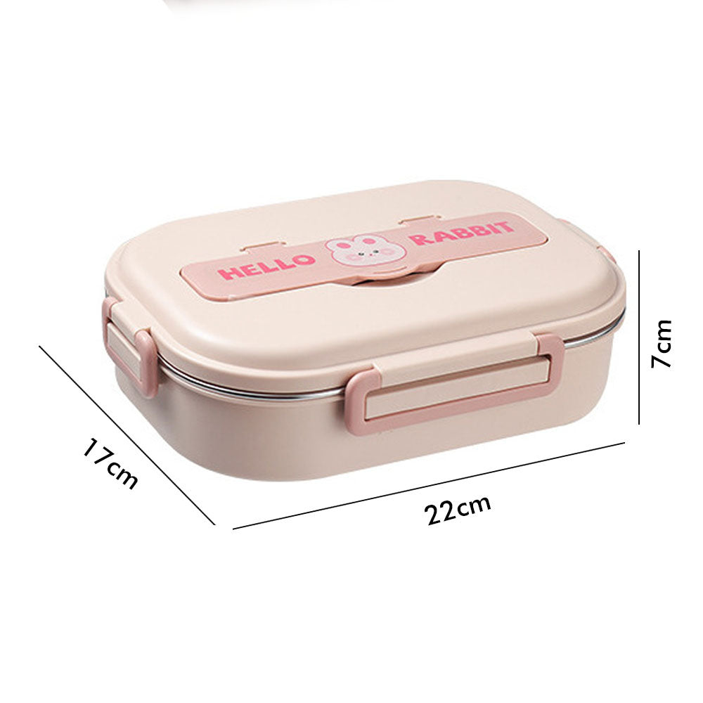 Pink Rabbit Medium Size Kids Lunch/Tiffin Box with Insulated Lunch Box Cover
