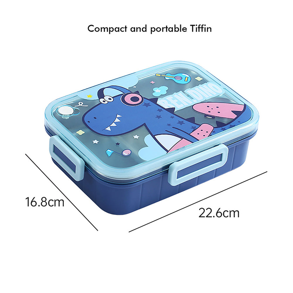 Little Surprise Box Tiffin Combo 5 pcs set, Smal Dino Astro Lunch Box , Insulated Lunch Bag & Water Bottle  chopsticks & spoon Combo Set of 5 for Kids