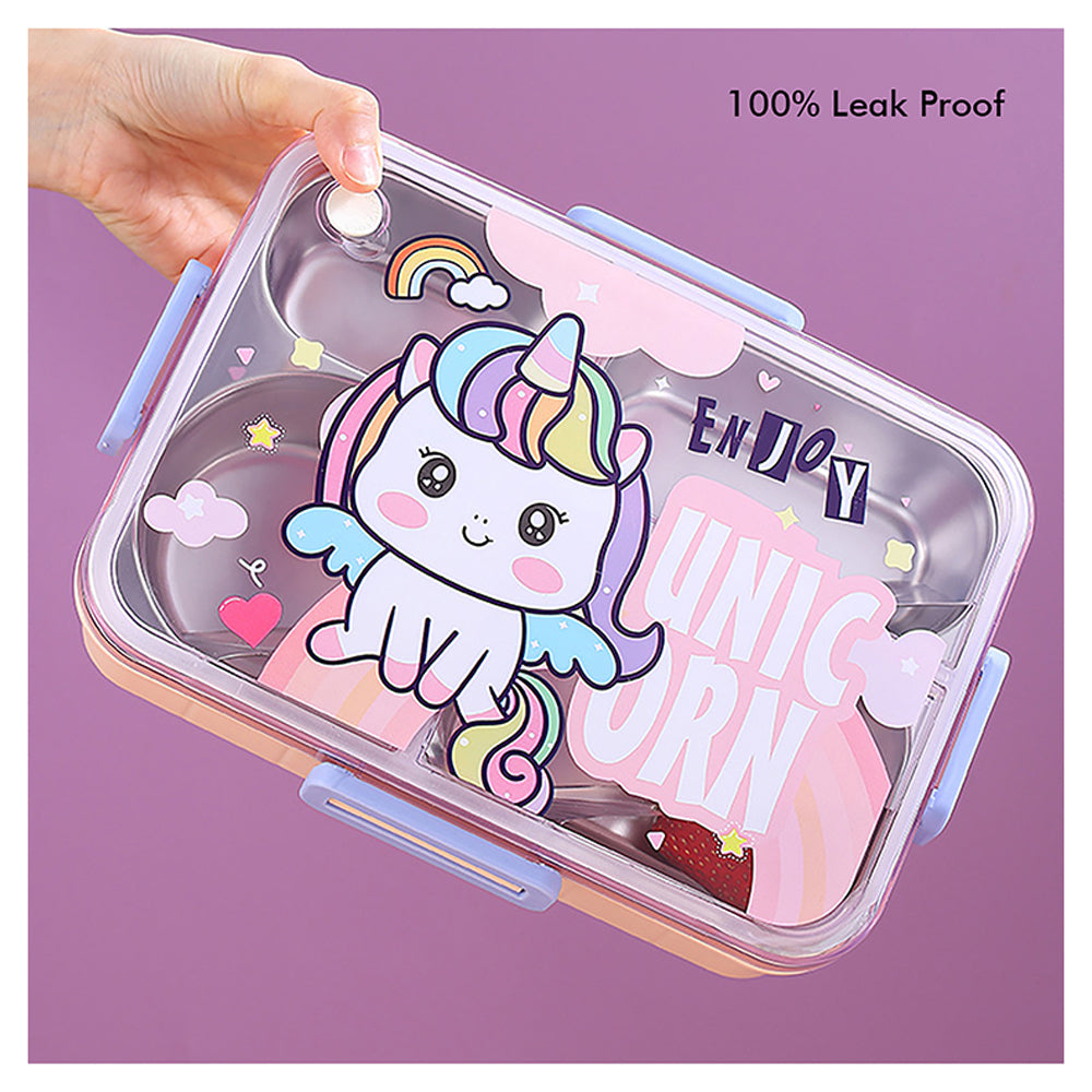 Little Surprise Box Tiffin Combo 5 pcs Set, Big Uni Astro Lunch Box , Insulated Lunch Bag & Water Bottle  Chopsticks & Spoon Combo Set Of 5 For Kids