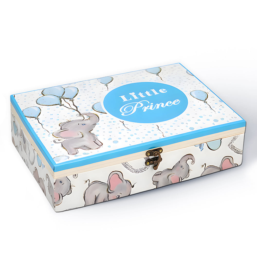 Little Surprise Box Newborn Little Prince Pinewood Gift Hamper Box Set (Blue)