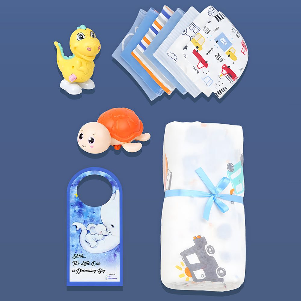 Little Surprise Box Newborn Little Prince Pinewood Gift Hamper Box Set (Blue)