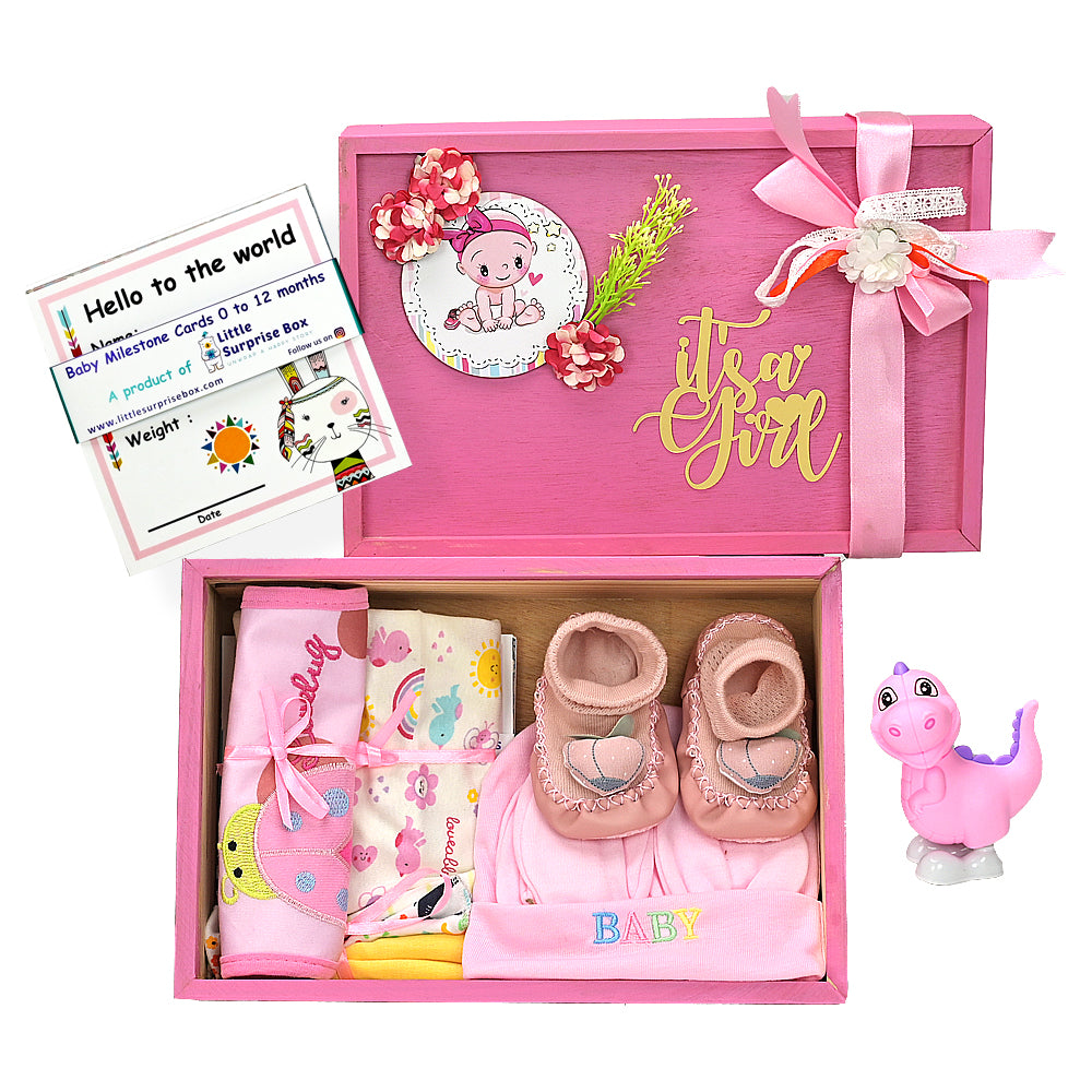 Little Surprise Box - Pink Blush Newborn Hamper Gift Set