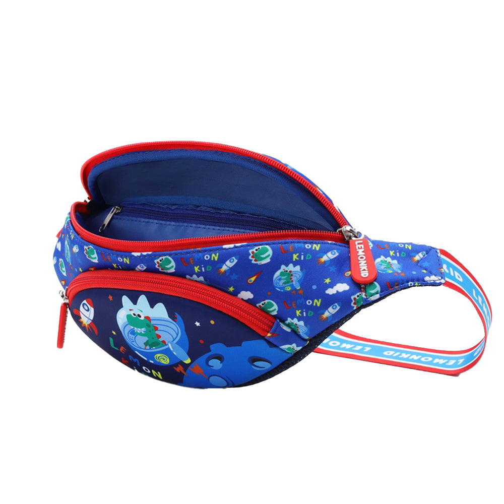 Little Surprise Box Space Blue Dinosaurs Cross-Body/ Fanny pack Hip Pouch For Kids