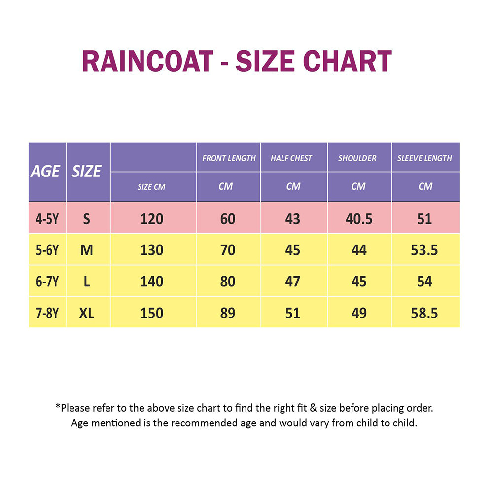 Little Surprise Box,  Pink  All Over Unicorn Knee Length Raincoat for Kids