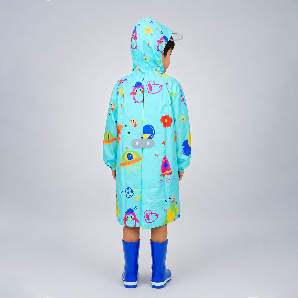 Sunshine Doodle  Knee-Length Raincoat for Kids - 4 to 8 Years