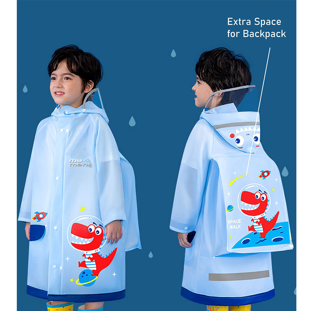 Dino Hit Space Raincoat for Kids