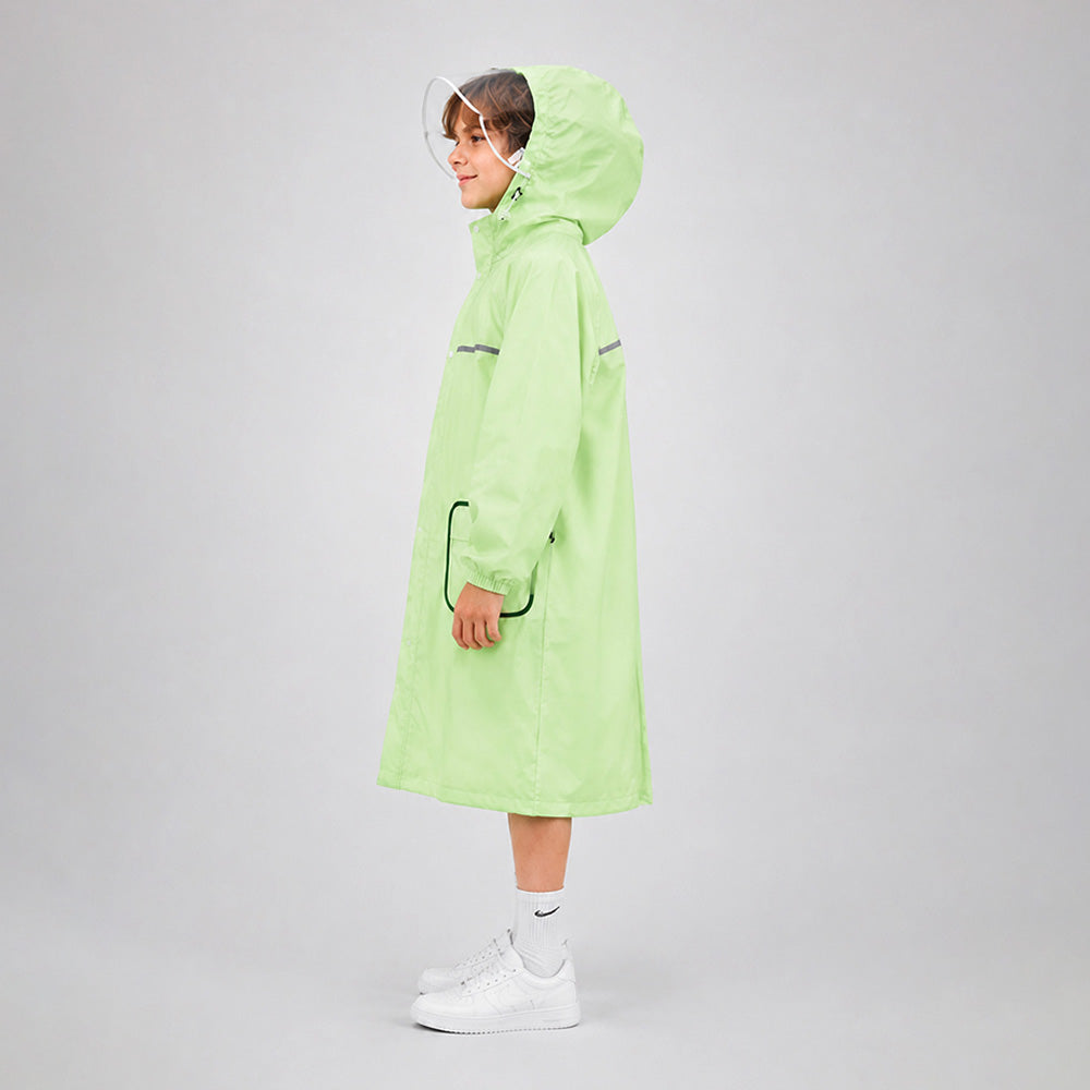 Pocket Patch long Length Raincoat for Kids & Teens
