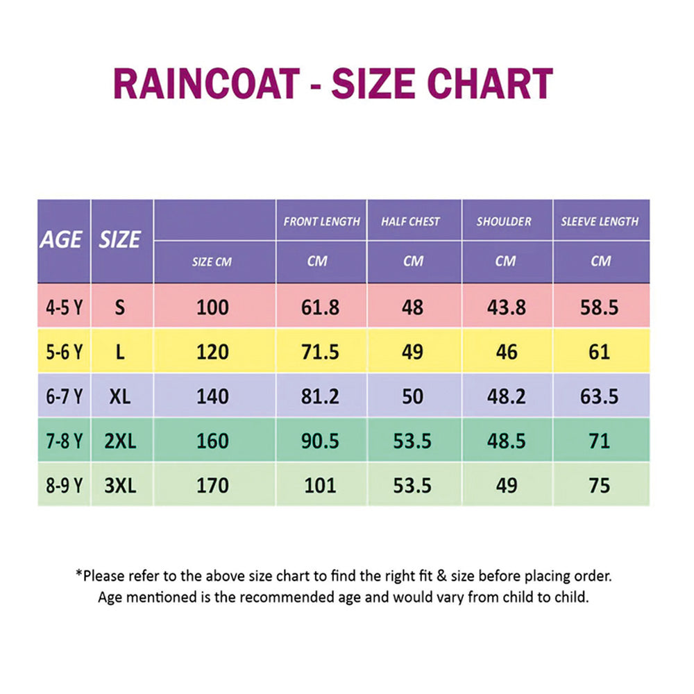 Minimal Pink & Purple Pocket Knee Length Raincoat for Kids - 4 to 8 Years