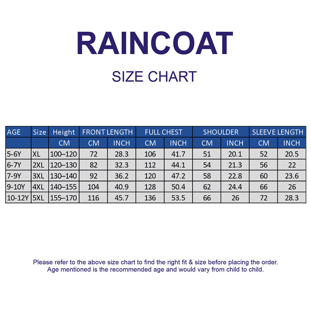 Giraffe Knee Length Raincoat for Kids