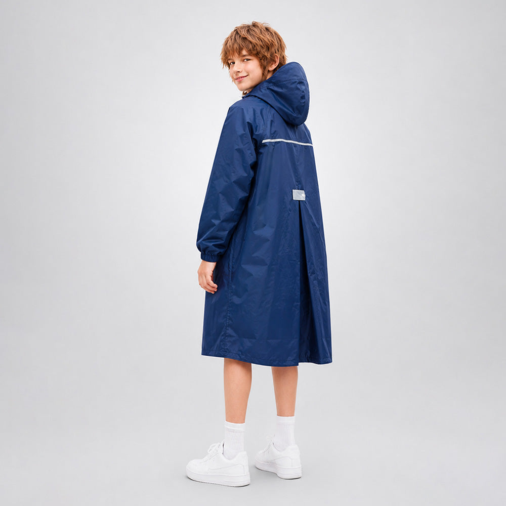 Pocket Patch long Length Raincoat for Kids & Teens