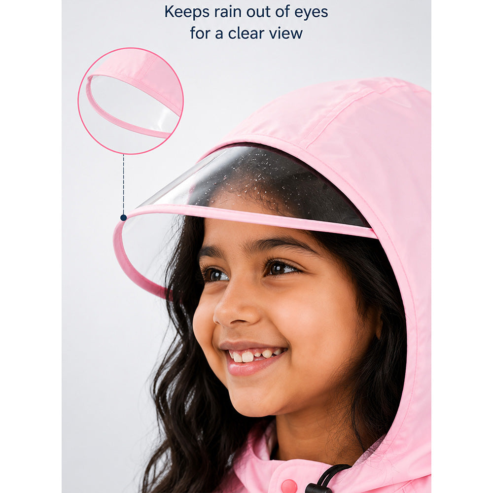 Giraffe Knee Length Raincoat for Kids