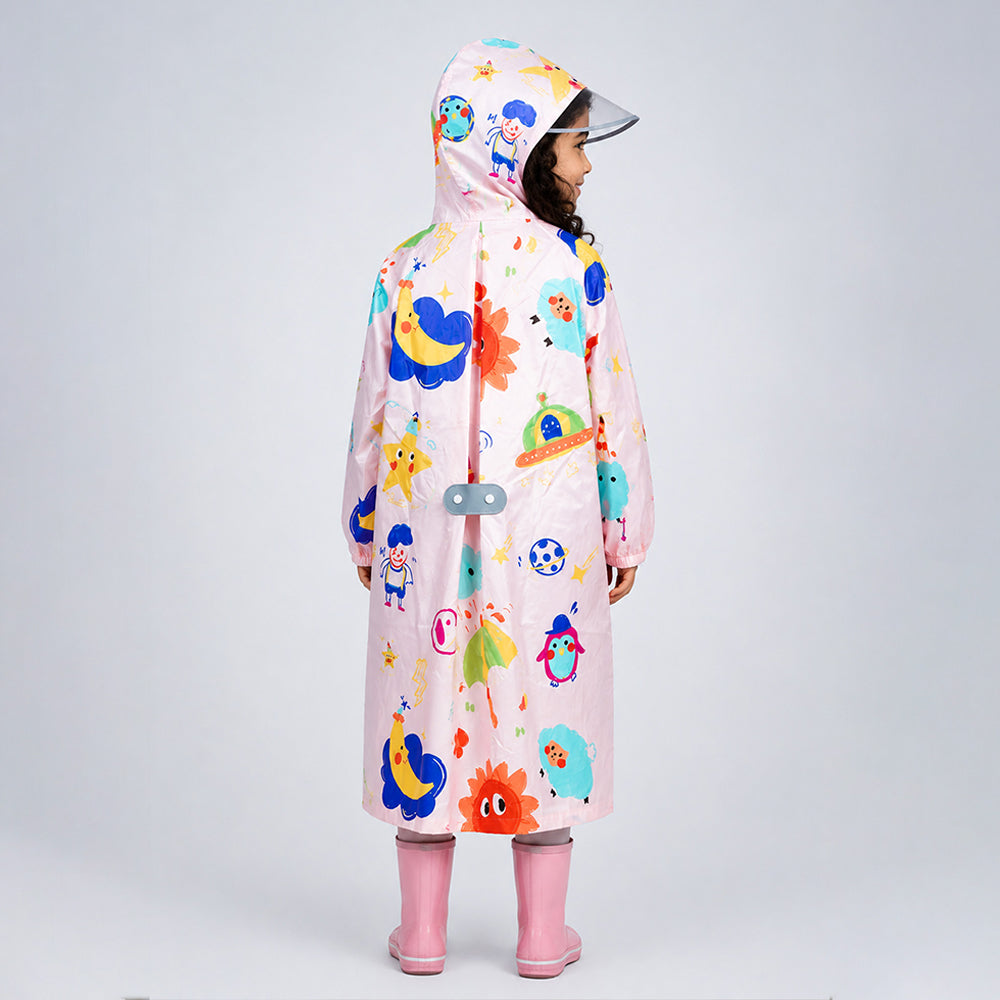 Sunshine Doodle  Knee-Length Raincoat for Kids - 4 to 8 Years