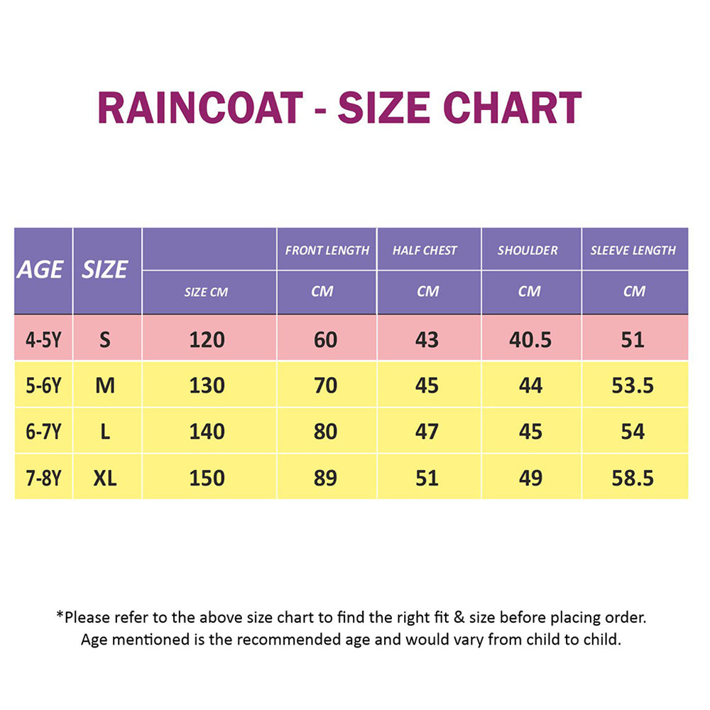 Little Surprise Box, Rainy Garden theme Knee Length Raincoat For Kids