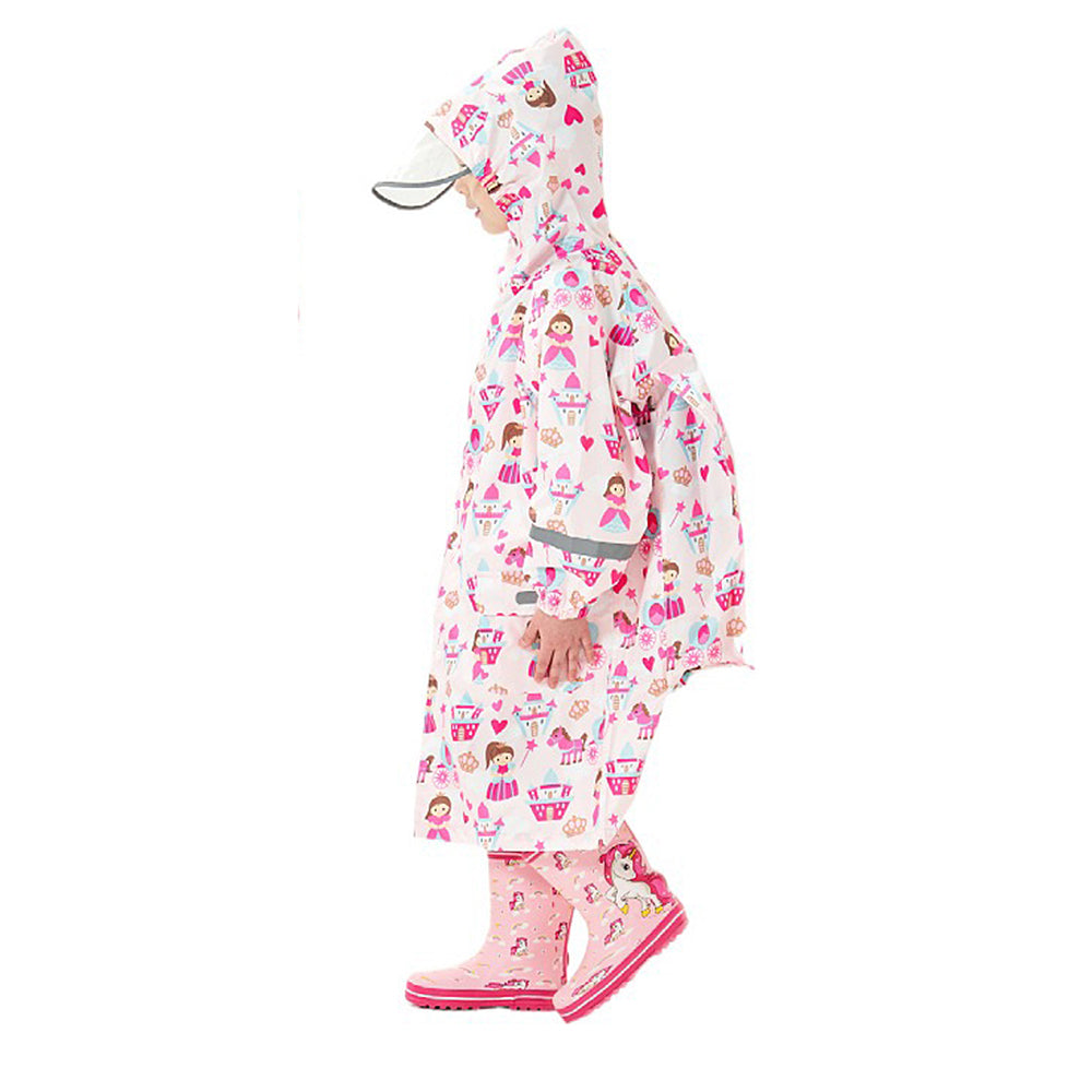 Little Surprise Box, Magical Princess Theme, Knee Length Raincoat for Kids