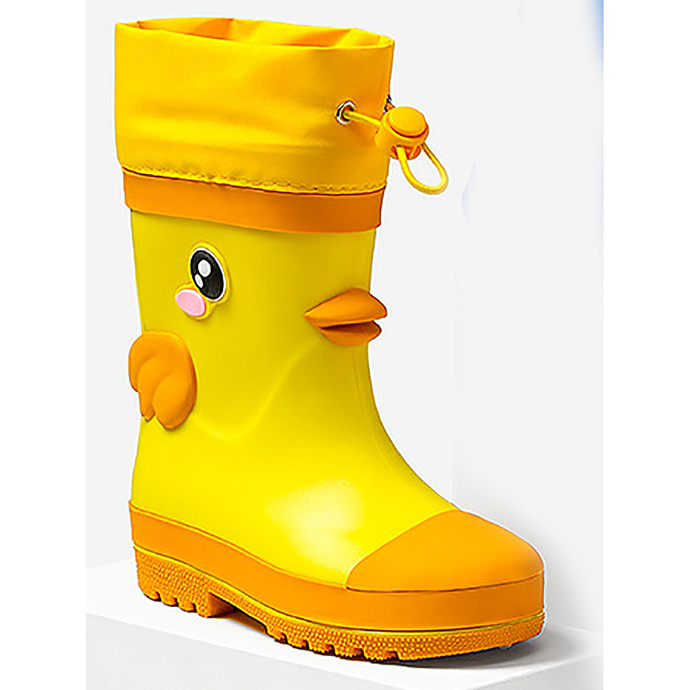 Little Surprise Box Mr. Daffy Quackhead Flexible Rubber Rain Gumboots for Toddlers and Kids