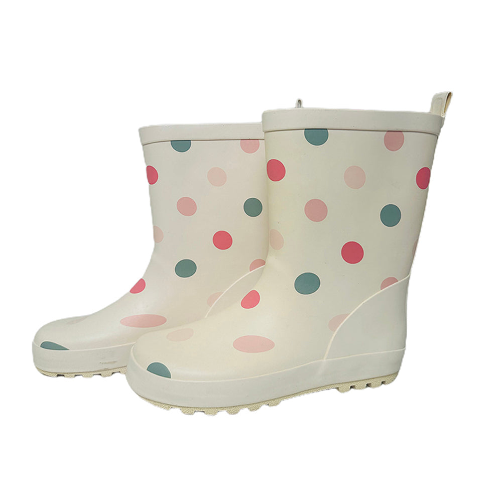 Little Surprise Box Ms. Swiss Dots ,  Flexible Rubber Rain Gumboots for Toddlers and Kids