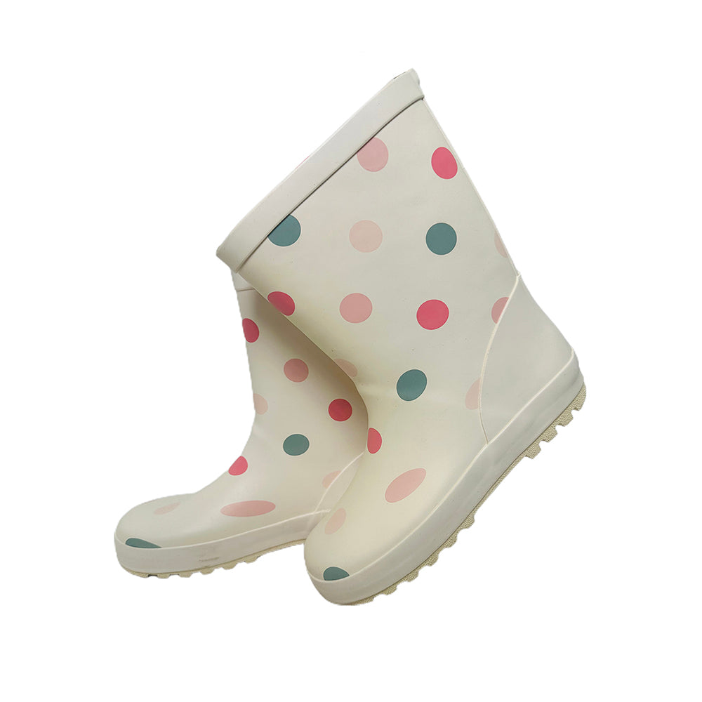 Little Surprise Box Ms. Swiss Dots ,  Flexible Rubber Rain Gumboots for Toddlers and Kids